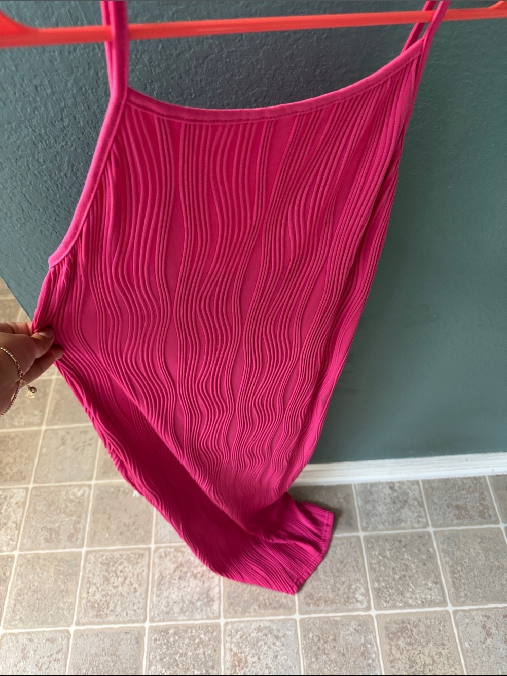 Women’s Pink Textured Slip Skirt